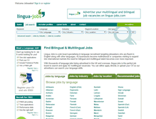 Tablet Screenshot of lingua-jobs.com